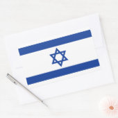 Drapeau d'Israël rectangle autocollant (Enveloppe)