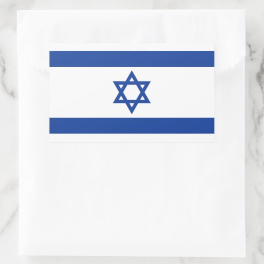Drapeau d'Israël rectangle autocollant (Sac)