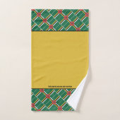 DRAPEAU DOMINICA Écriture personnalisée JAUNE (Serviette à main)