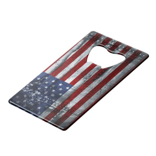 Drapeau d'ouvreur de bouteille de carte de crédit (Devant Angle)