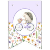 Drapeau du Baby shower de hérisson Lavender (Premier drapeau)