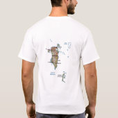 Drapeau du Bahrain + Carte + T-shirt des textes (Dos)