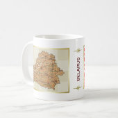 Drapeau du Belarus + Tasse de carte (Devant gauche)