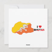 Drapeau du Bhoutan sur la carte du pays (Dos)
