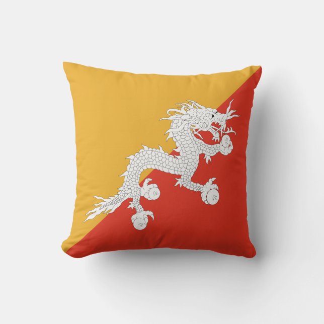 Drapeau du Bhoutan x Coussin de drapeau (Recto)