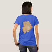 Drapeau du Botswana et carte t-shirt (Dos entier)