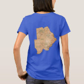 Drapeau du Botswana et carte t-shirt (Dos)