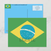 Drapeau du Brésil Carte postale (Devant / Derrière)