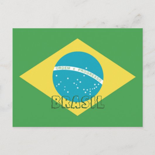 Drapeau du Brésil Carte postale (Devant)