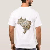 Drapeau du Brésil + Carte + T-shirt des textes (Dos)