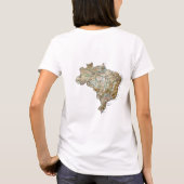 Drapeau du Brésil + Carte + T-shirt des textes (Dos)