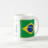 Drapeau du Brésil + Tasse de carte (Devant droit)