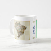 Drapeau du Brésil + Tasse de carte (Devant gauche)