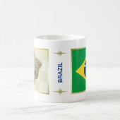 Drapeau du Brésil + Tasse de carte (Centre)