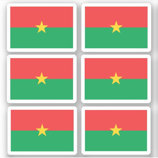 Drapeau du Burkina Faso - une collection Stickers (Devant)