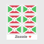 Drapeau du Burundi - une collection Autocollant (Feuille)