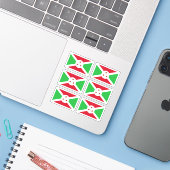 Drapeau du Burundi - une collection Autocollant (Ordinateur portable avec iPhone)