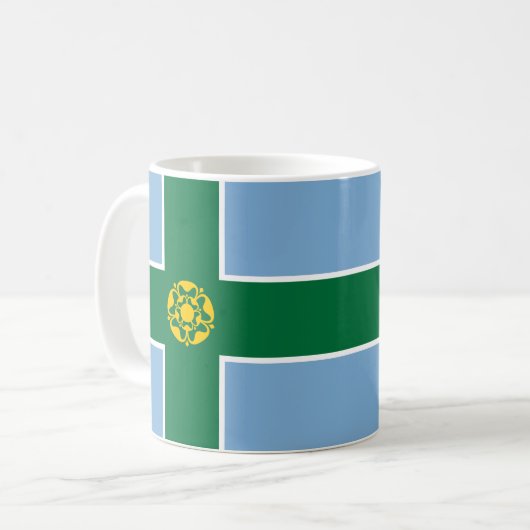Drapeau du café Derbyshire Mug (Devant gauche)