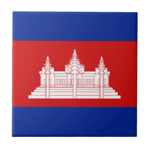 Drapeau du Cambodge Carreau en Céramique