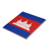 Drapeau du Cambodge Carreau en Céramique (Côté)