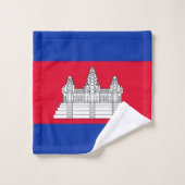 Drapeau du Cambodge patriotique (Gant de toilette)
