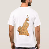 Drapeau du Cameroun et T-shirt de carte (Dos)