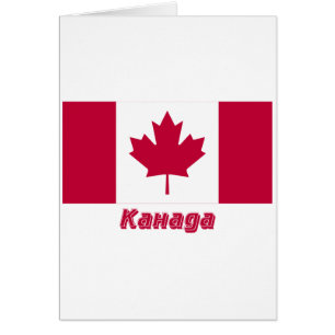 Drapeau du Canada avec le nom dans le Russe
