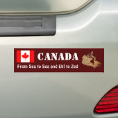 Drapeau du Canada + Sticker pare-chocs (En voiture)