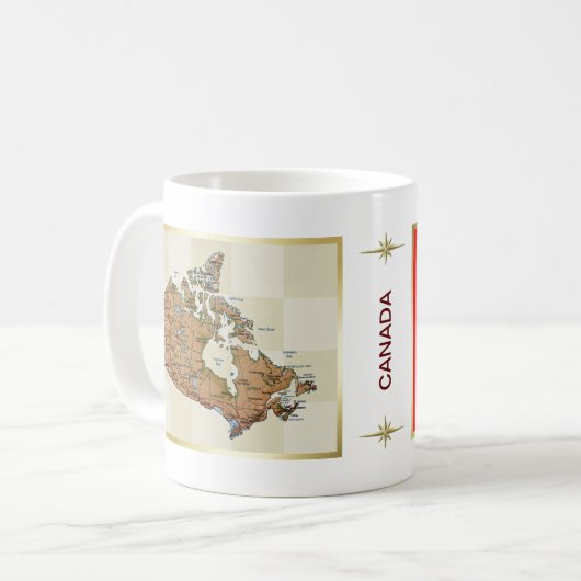 Drapeau du Canada + Tasse de carte (Devant gauche)