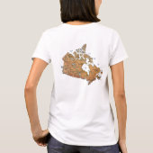 Drapeau du Canada x Carte T-shirt (Dos)