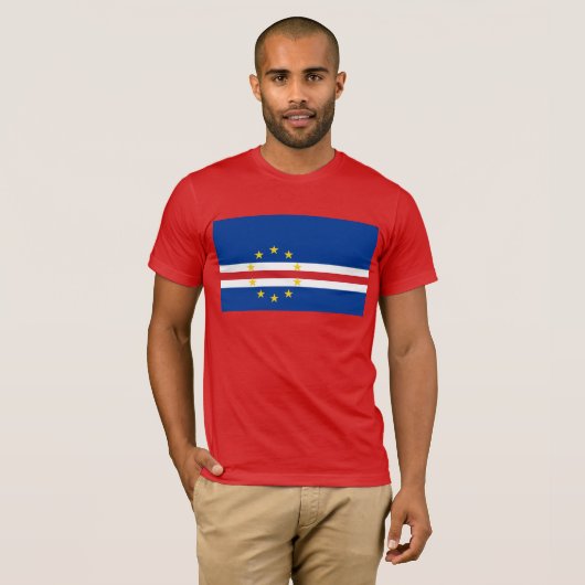 Drapeau du Cap-Vert - T-shirt cap-verdien (Devant entier)