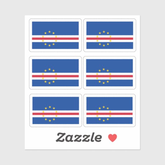 Drapeau du Cap Vert - une collection Stickers (Feuille)