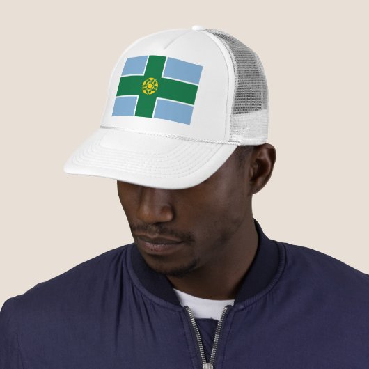 Drapeau du Casquette de Derbyshire (En situation)