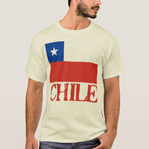 Drapeau du Chili avec les T-shirts nommés du