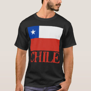 Drapeau du Chili avec les T-shirts nommés du