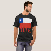 Drapeau du Chili avec les T-shirts nommés du (Devant entier)