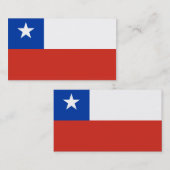 Drapeau du Chili carte de visite (Devant / Derrière)