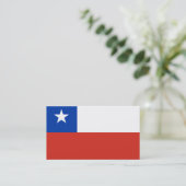 Drapeau du Chili carte de visite (Debout devant)