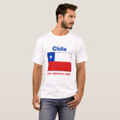 Drapeau du Chili + Carte + T-shirt des textes (Devant entier)