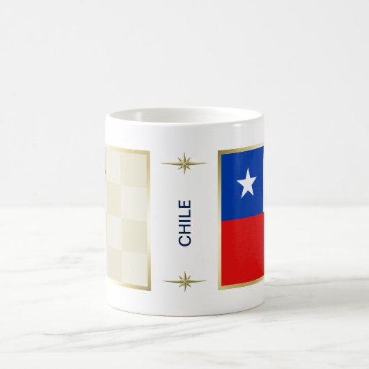 Drapeau du Chili + Tasse de carte (Centre)