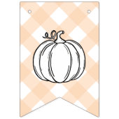 Drapeau du citrouille Peach En vichy Baby shower B (Deuxième drapeau)