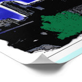 Drapeau du Colorado affiche de la ligne de skyline (Coin)