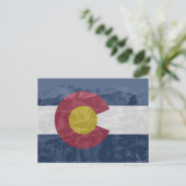 Drapeau du Colorado avec carte postale Pikes Peak (Debout devant)