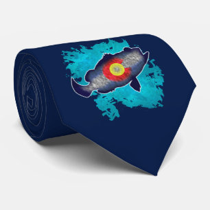 Drapeau du Colorado basse cravate de poisson