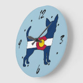 Drapeau du Colorado chihuahua horloge murale (Angle)