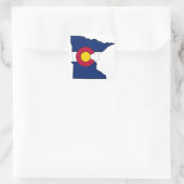 Drapeau du Colorado Minnesota contour autocollants (Sac)