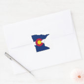 Drapeau du Colorado Minnesota contour autocollants (Enveloppe)