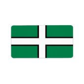 Drapeau du comté de Devon, Angleterre Étiquettes (Devant)