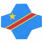 Drapeau du Congo Kinshasa (Plat)