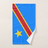 Drapeau du Congo Kinshasa (Serviette à main)